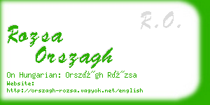 rozsa orszagh business card